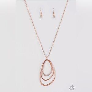 Paparazzi Already Aglow Copper Necklace and Earrings Set